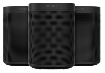 Sonos One SL Zwart Triple Pack