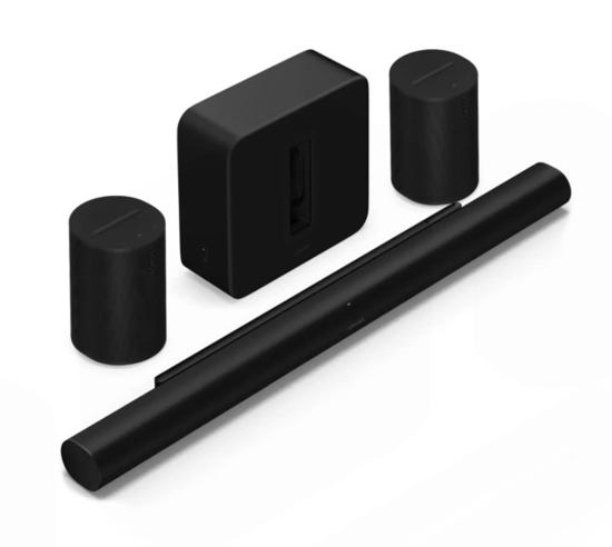 Sonos ARC Ultra+ 2x Era100 SL Zwart + Sub gen 4 Zwart