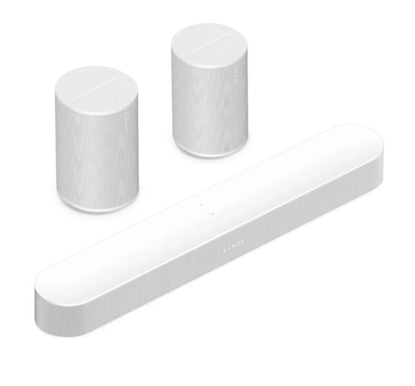 Sonos Beam Gen2 Wit + 2x Era 100 SL Wit
